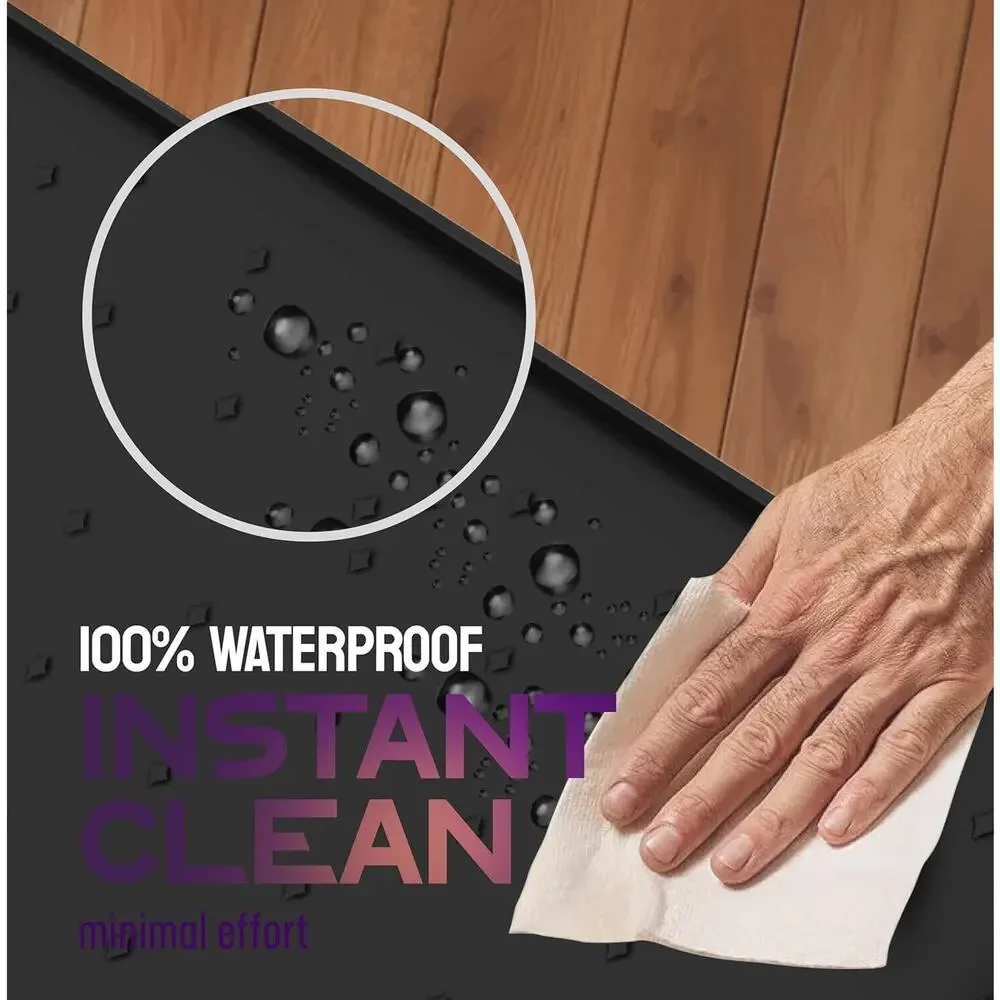 🔥Dog Food Mat Raised Edges Cat Food Mat Prevent Spills – S: 18.5
